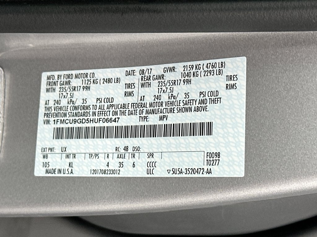 2017 Ford Escape SE