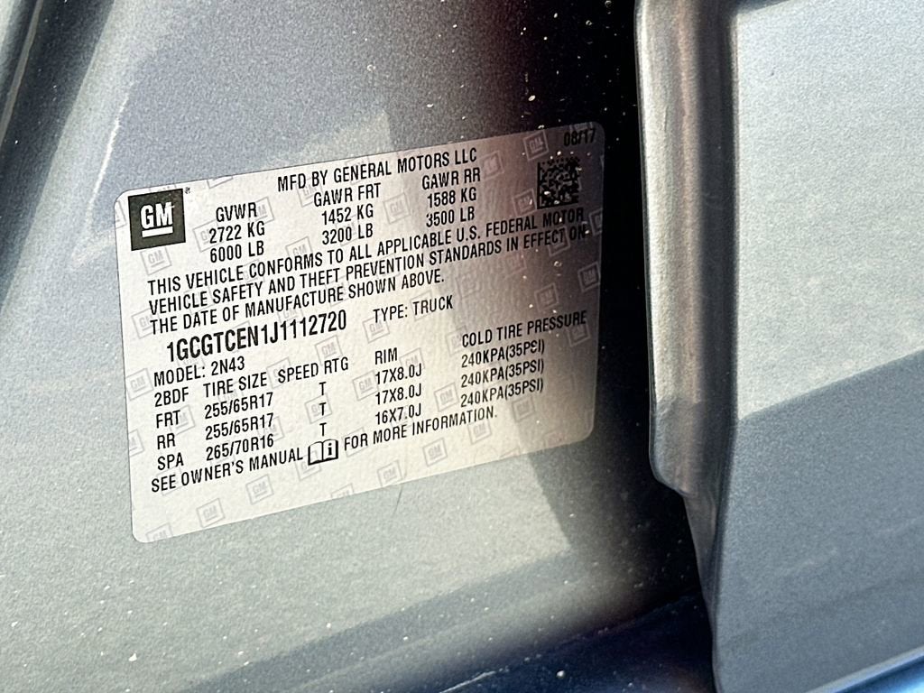 2018 Chevrolet Colorado 4WD LT