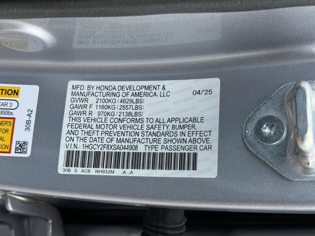 2025 Honda Accord Hybrid Touring