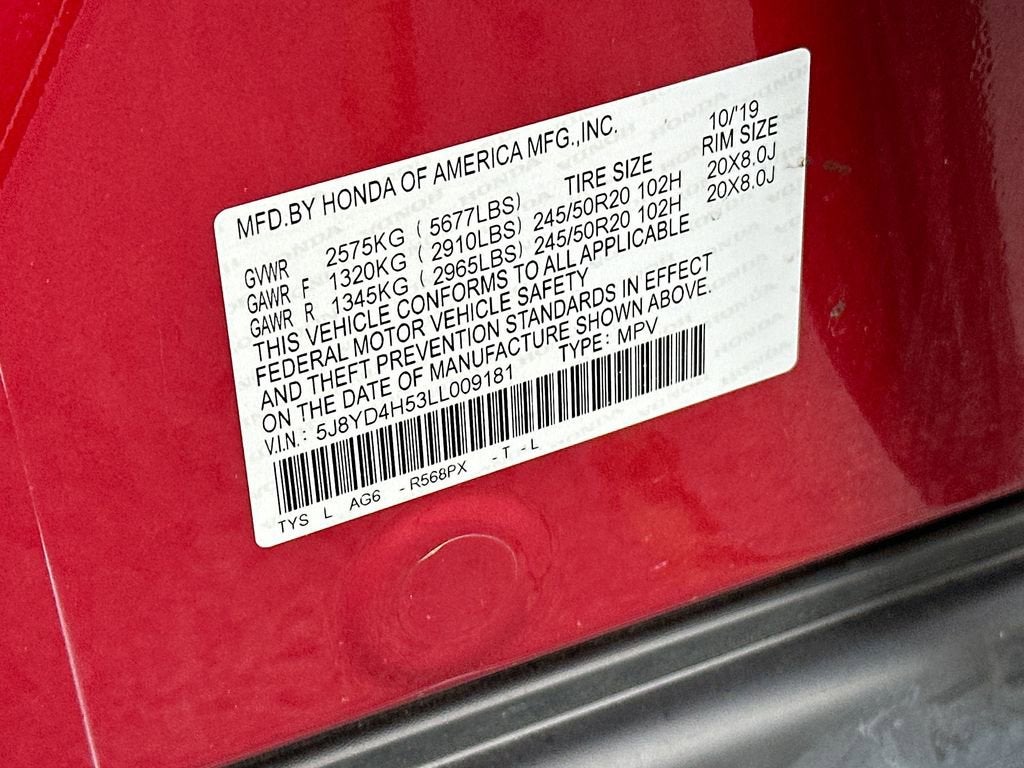 2020 Acura MDX Technology Package