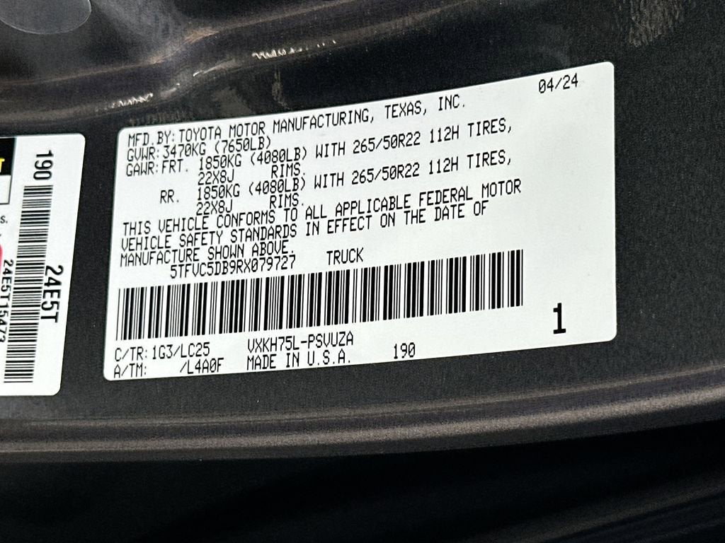 2024 Toyota Tundra Hybrid Capstone 4WD