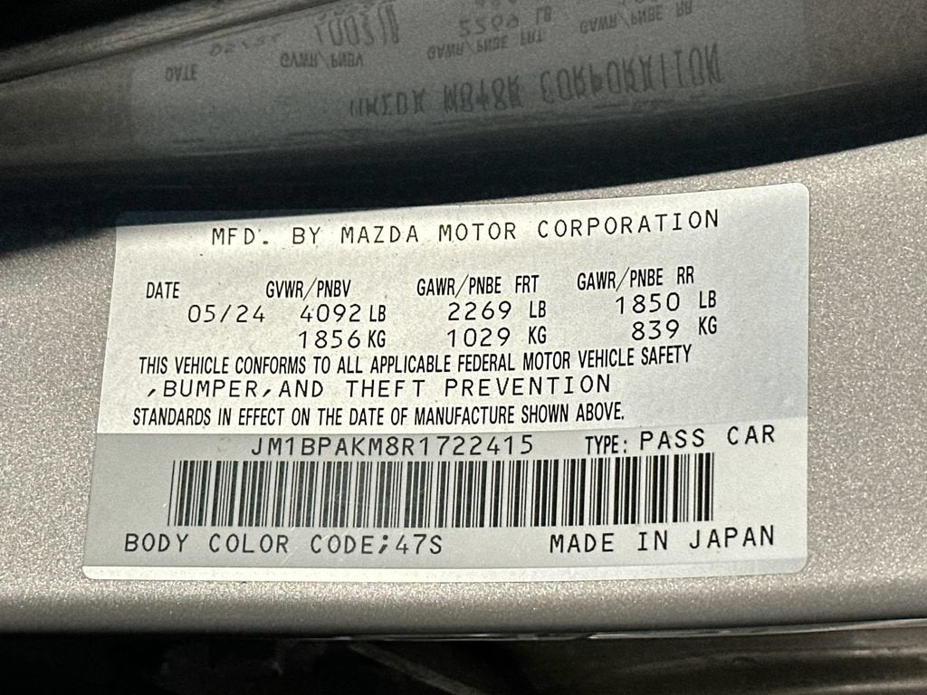 2024 Mazda Mazda3 Hatchback 2.5 S Select Sport