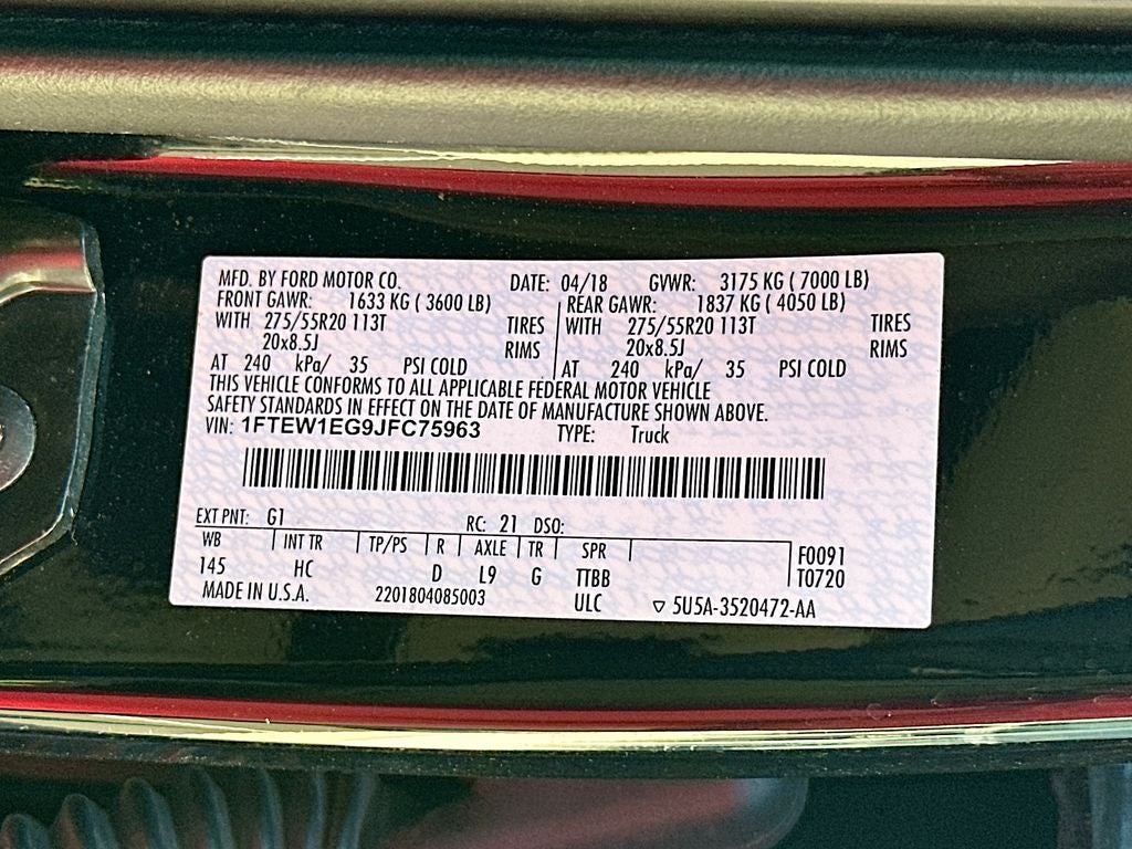 2018 Ford F-150 Lariat