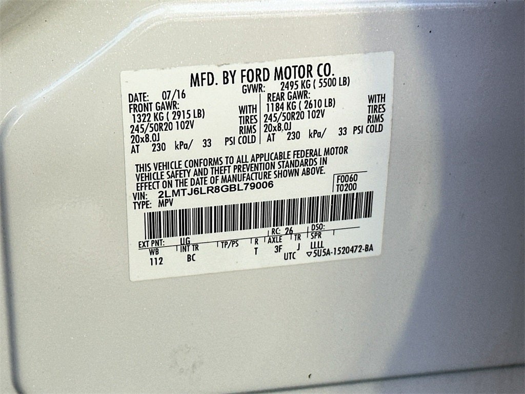 2016 Lincoln MKX Reserve