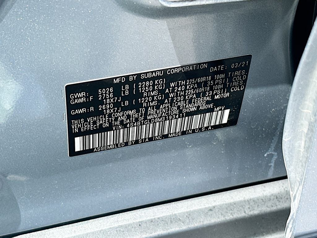 2021 Subaru Outback Onyx Edition XT