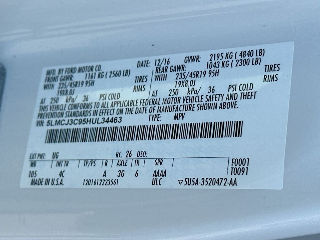 2017 Lincoln MKC Reserve