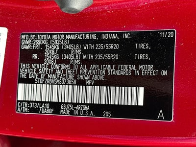 2021 Toyota Highlander Platinum