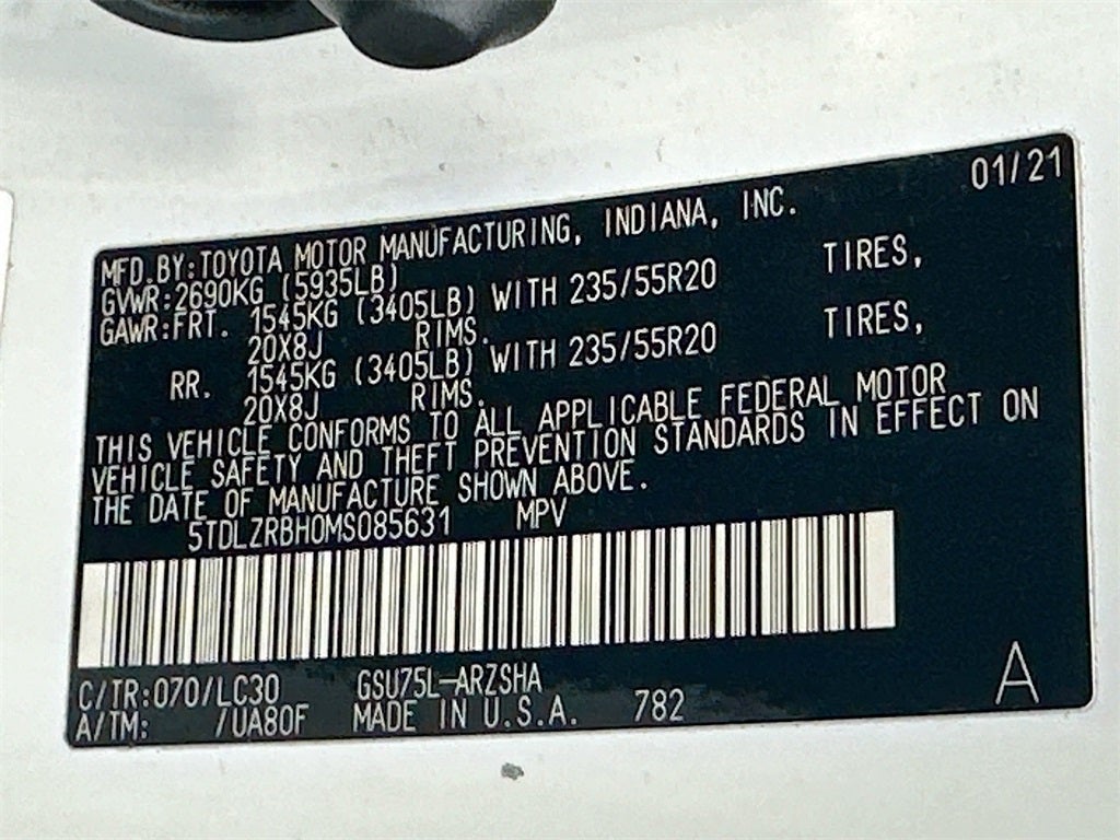 2021 Toyota Highlander XSE