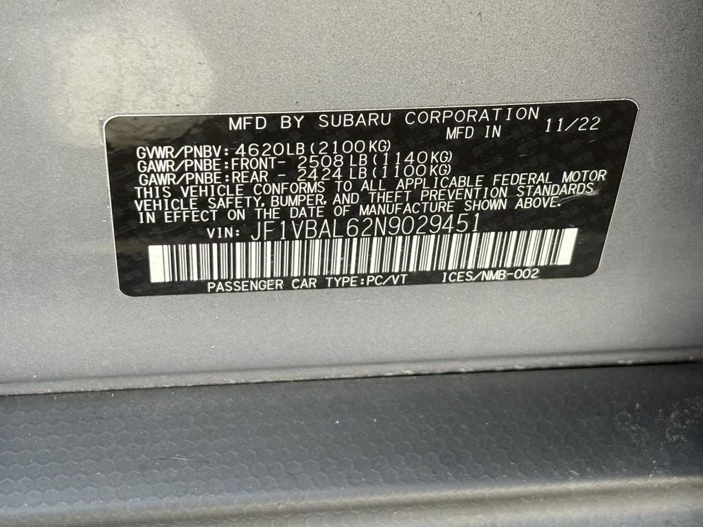 2022 Subaru WRX Limited