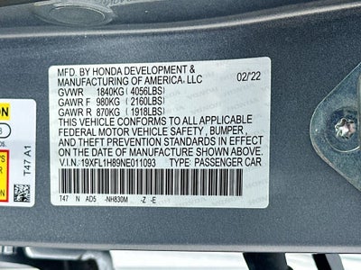 2022 Honda Civic Sport Touring