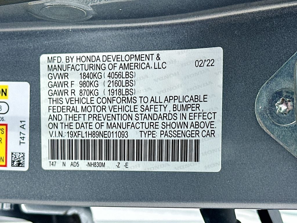 2022 Honda Civic Sport Touring