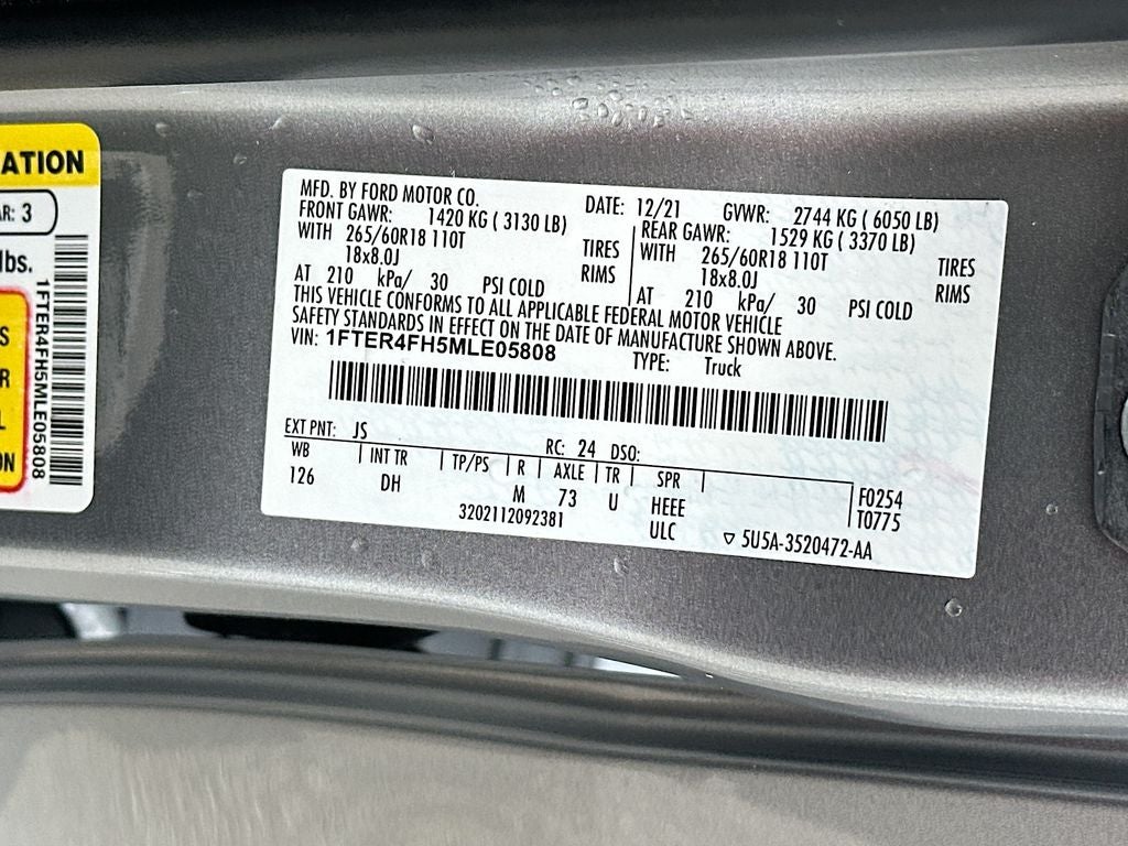 2021 Ford Ranger Lariat