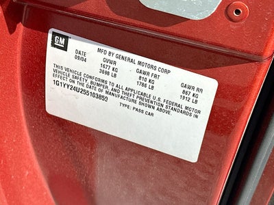 2005 Chevrolet Corvette Base