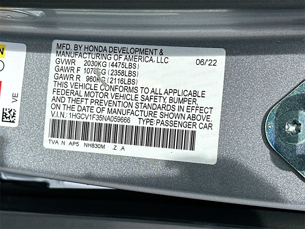 2022 Honda Accord Sport