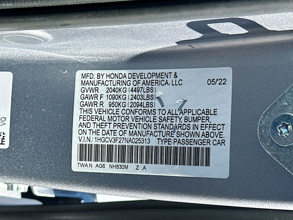 2022 Honda Accord Hybrid Sport