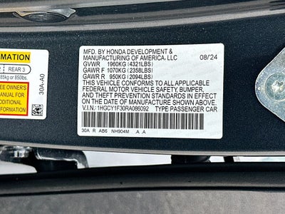 2024 Honda Accord EX