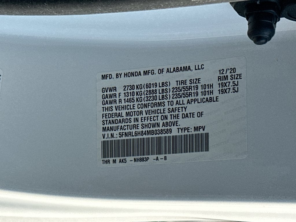 2021 Honda Odyssey Touring