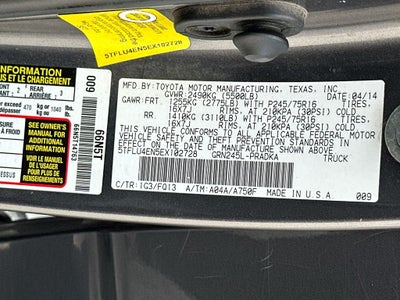 2014 Toyota Tacoma Base V6