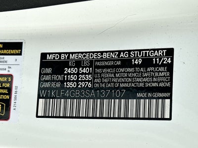 2025 Mercedes-Benz E-Class E 350
