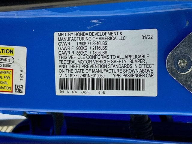 2022 Honda Civic Hatchback Sport