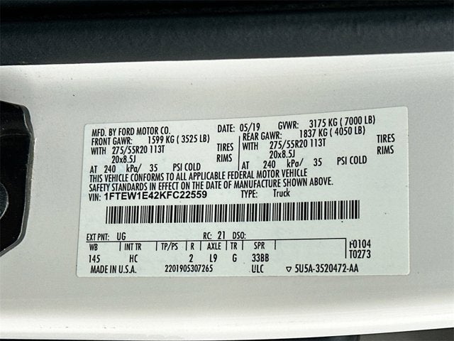 2019 Ford F-150 LARIAT