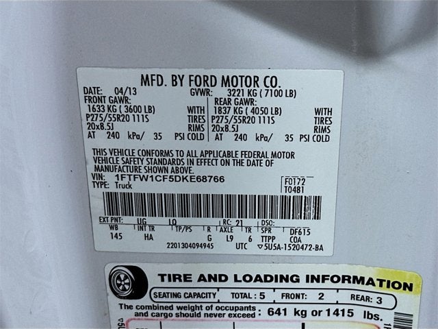 2013 Ford F-150 Lariat