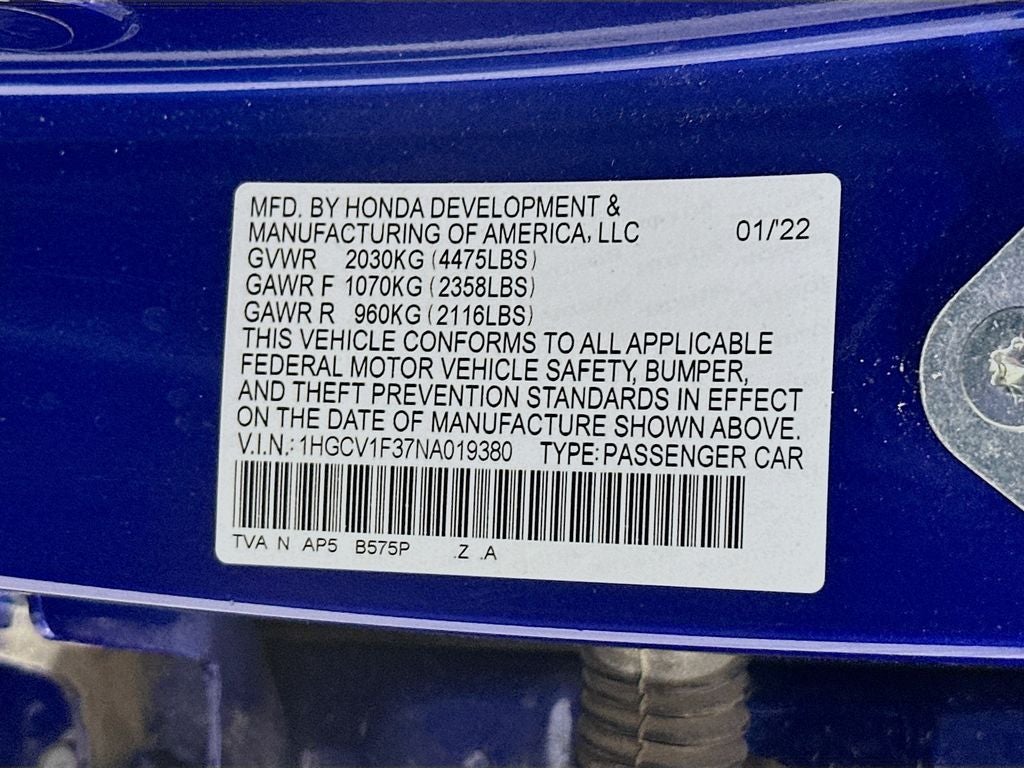 2022 Honda Accord Sport