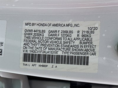 2020 Honda Accord Sedan Sport