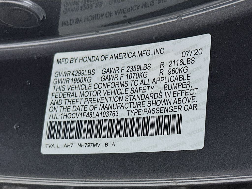 2020 Honda Accord EX