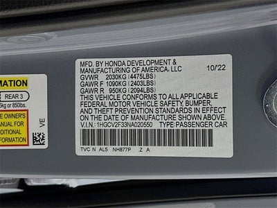 2022 Honda Accord Sedan Sport