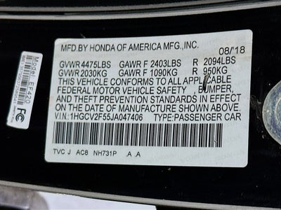 2018 Honda Accord EX-L 2.0T