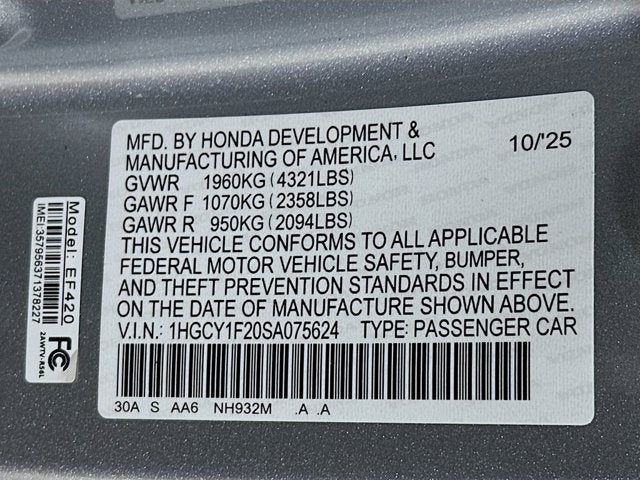 2025 Honda Accord Sedan LX