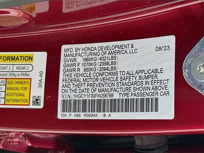 2023 Honda Accord Sedan EX