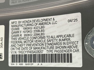 2025 Honda Accord SE