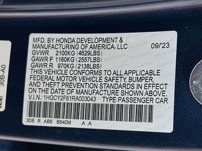 2024 Honda Accord Hybrid EX-L