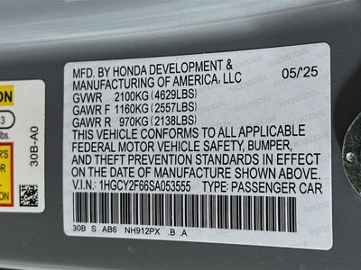 2025 Honda Accord Hybrid EX-L