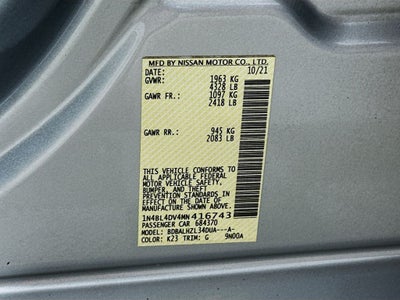 2021 Nissan Altima 2.5 SV