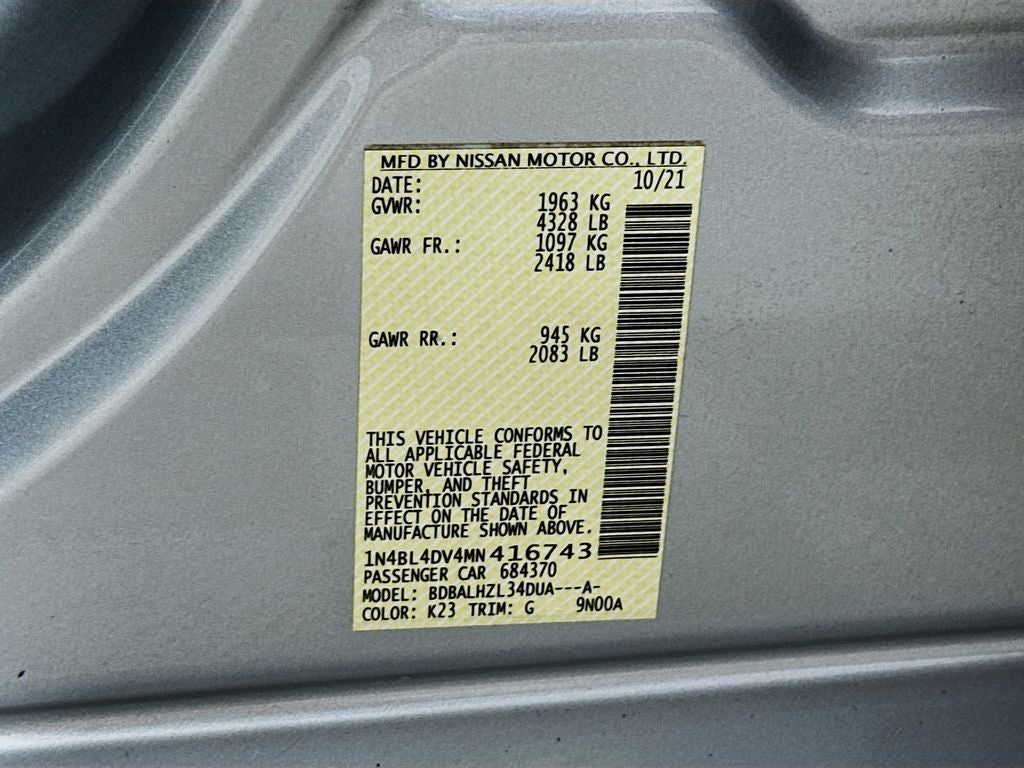 2021 Nissan Altima 2.5 SV