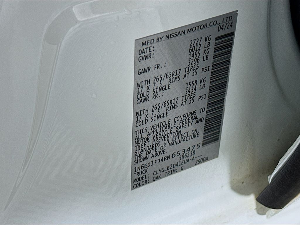 2024 Nissan Frontier SV