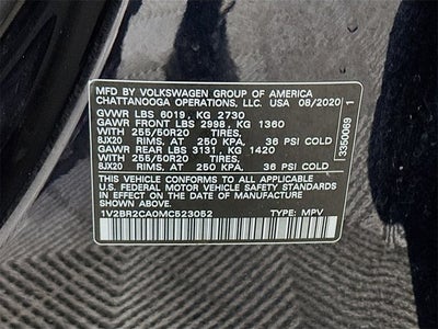 2021 Volkswagen Atlas 3.6L V6 SEL