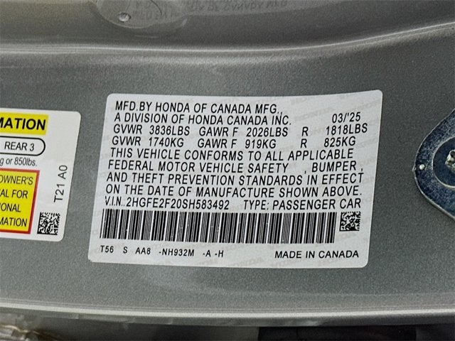 2025 Honda Civic Sedan LX