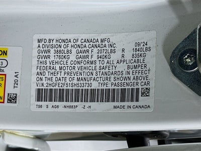 2025 Honda Civic Sport