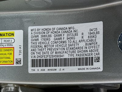 2025 Honda Civic Sport