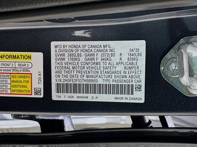 2026 Honda Civic Sport
