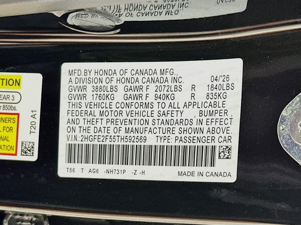 2026 Honda Civic Sport
