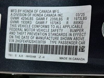 2025 Honda Civic Hybrid Sport Touring