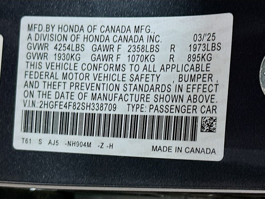 2025 Honda Civic Hybrid Sport Touring