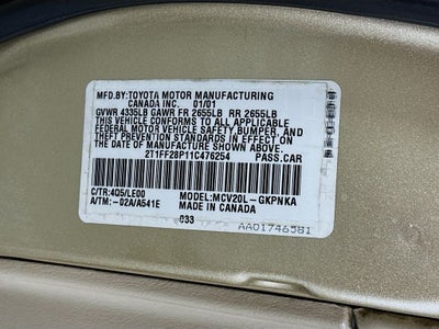 2001 Toyota Camry Solara SE V6