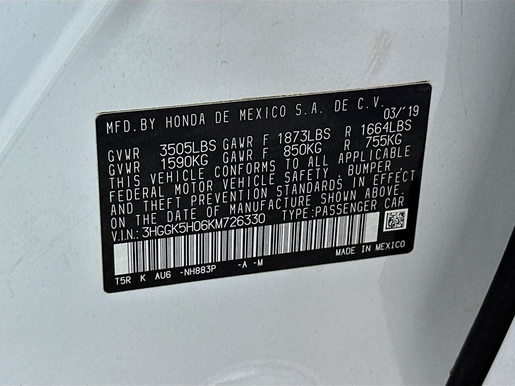 2019 Honda Fit EX-L w/Navigation