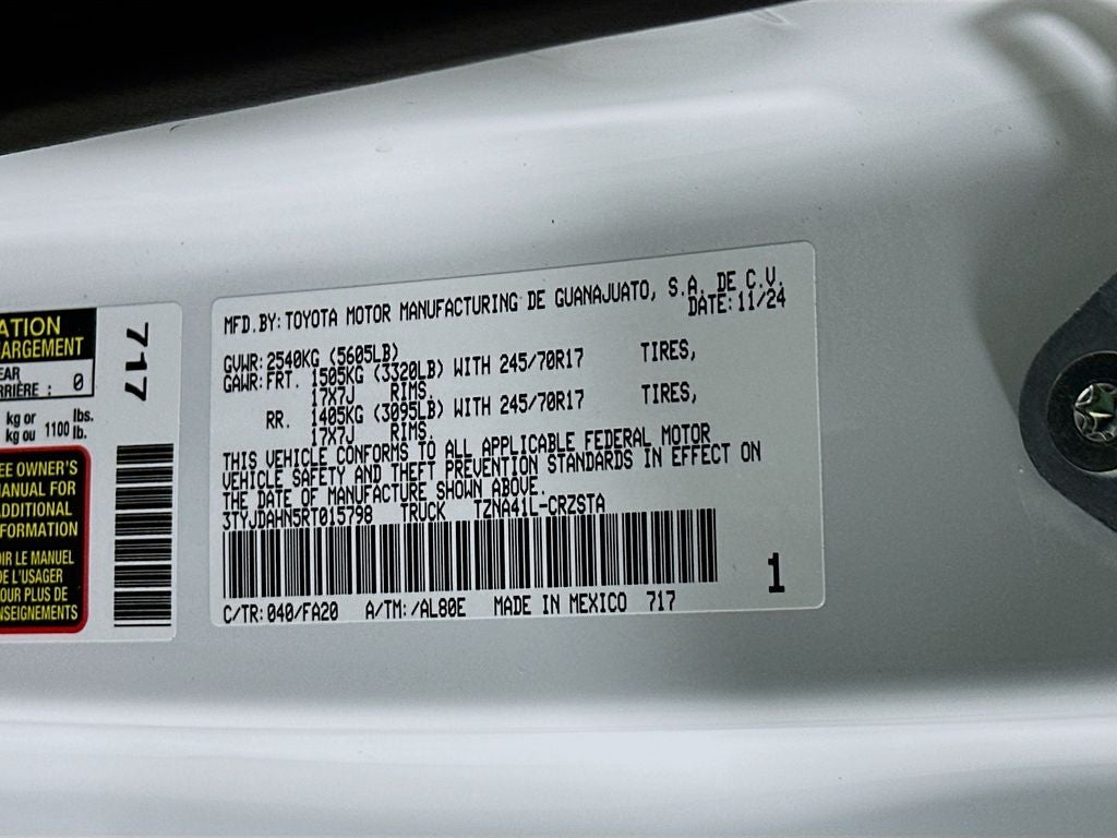 2024 Toyota Tacoma SR